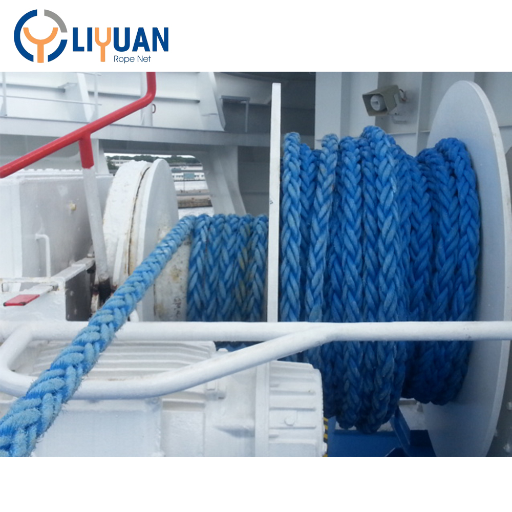 Smooth YLY Polypropylene 8 Strand UHMWPE Boat Vessel Marine Mooring Rope With CCS ABS Certificate