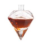 Liquor Clear Glass Diamond Shaped Bottle With Sophisticated Look
