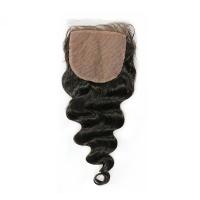 Buy cheap Loose Wave Human Hair Silk Closure Soft Smooth Natural Head Skin Color product