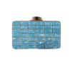 Buy cheap Rectangular Evening Clutch Purse Bag Metal Frame Inlaid Green Acrylic from wholesalers