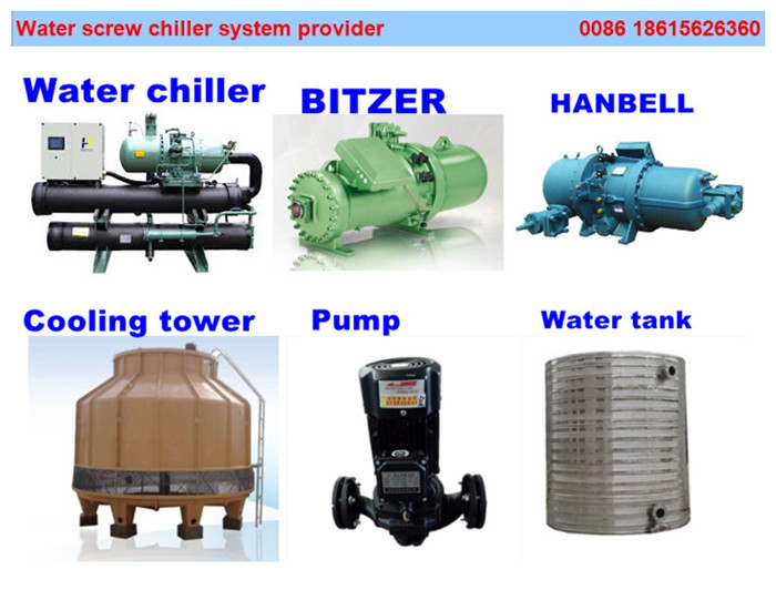 100HP 85Tr Screw Water Cooled Water Cooling Chiller From Mgreenbelt