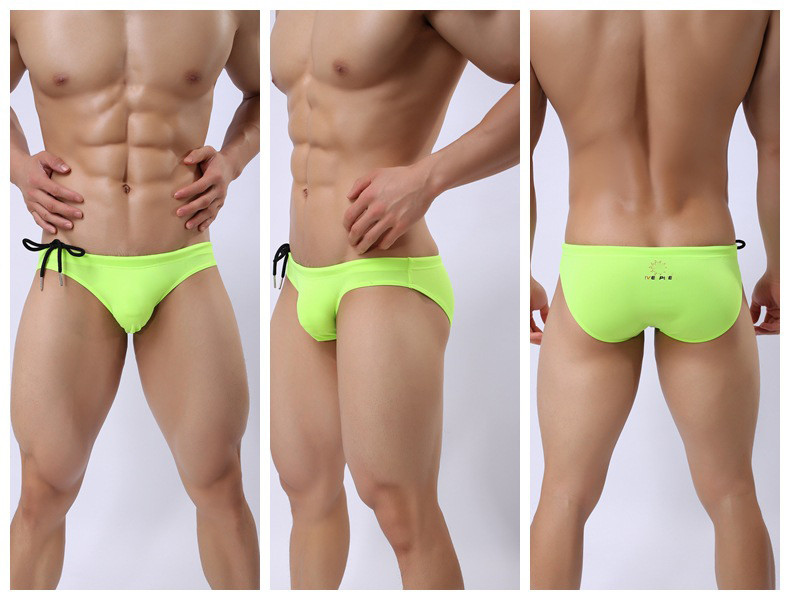 Surfing Swimming Boxer Shorts Underwear Low Rise Mens Sexy Undies Swimwear Drawstring Closure