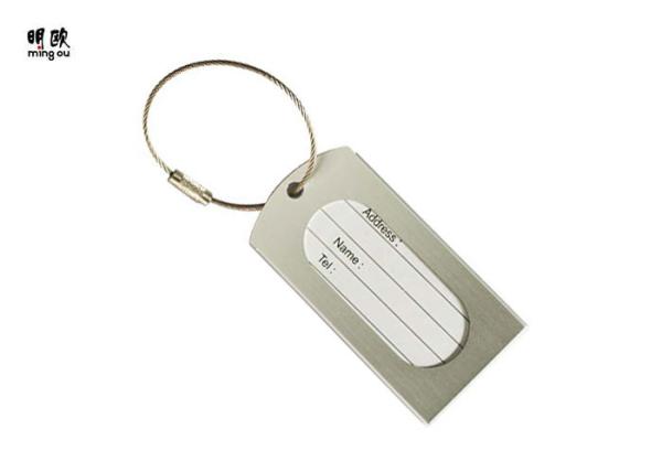 Buy cheap Unique Keychain Design Aluminum Luggage Tags Custom Printed With Name Card from wholesalers