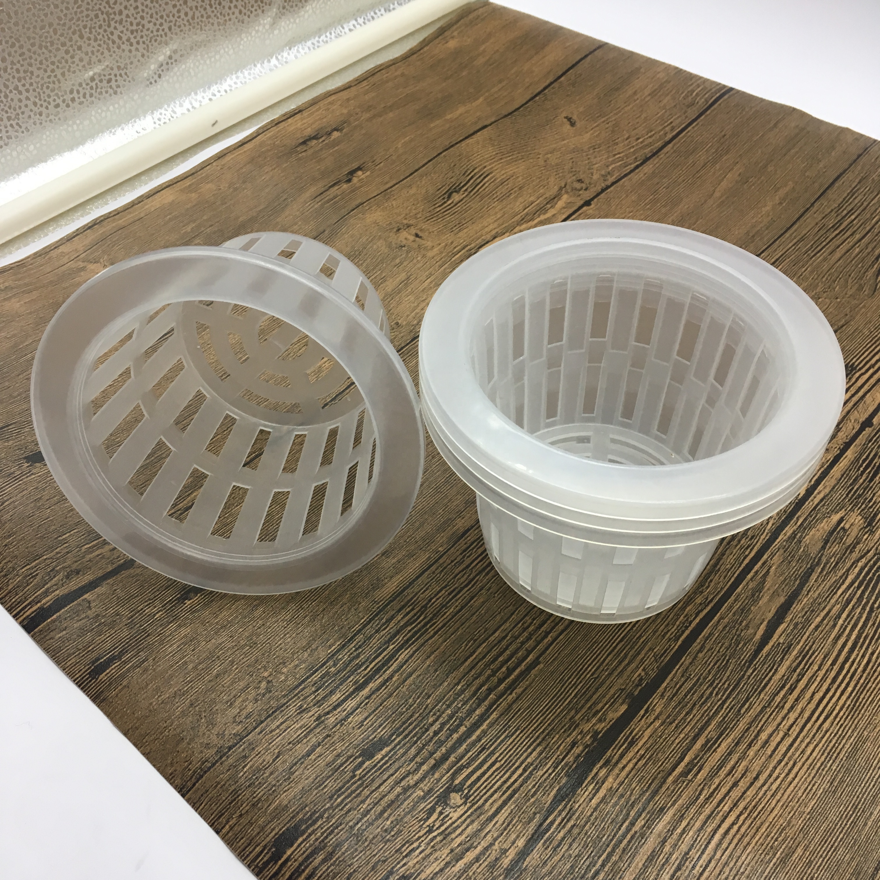 2" 3" 4" Clear Mesh Hydroponic Plant Pot Manufactured for by Plastic Injection Craft