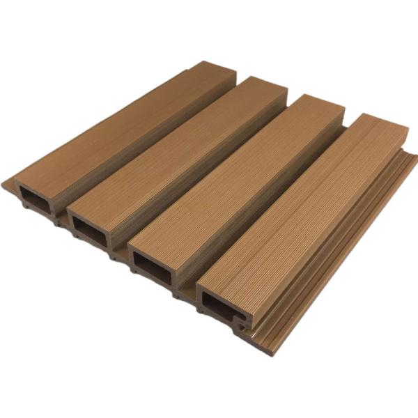 Buy cheap Hight Quality Hollow Fence Fluted Co-extrusion Decorative Wood Plastic Composite Wpc Outdoor Wall Panel Cladding from wholesalers