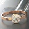Buy cheap Four-leaf Flower Bracelet, Stainless Steel Shell Bangle， Rose Gold Elegant Jewelry Fashion from wholesalers