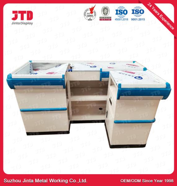 Buy cheap ODM Grocery Store Checkout Counter 600mm 2000mm White from wholesalers