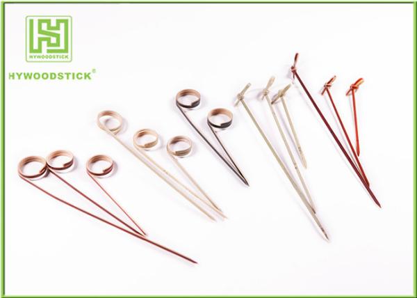 Buy cheap Extra Long Bamboo Cocktail Skewers Knotted Bamboo Picks BBQ Accessories from wholesalers