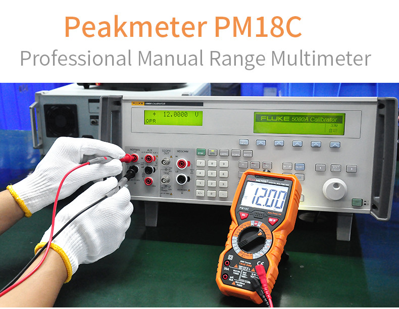 True RMS Handheld Digital Multimeter AC / DC Voltage Resistance Measurement