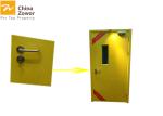 45mm Yellow Color Single Leaf FD60 Steel Fire Door With Glass Window Size 48'