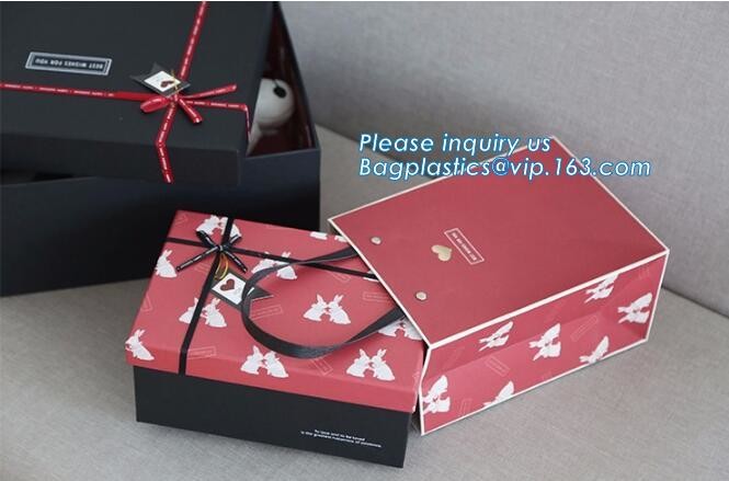 tea brown paper bag with logo print eco friendly With Ribbon Handles wine packaging offset bags,Decorative Paper Bags wi