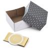Buy cheap 4" Gray Geometric 2 Pack Rigid Packaging Box With Gold Bands from wholesalers