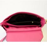 High quality fashion women's pu leather messenger bags pink bolsas de mensajero