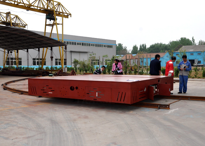 60t Turkey foundry plant battery flat steel scrap transfer car on curving rails