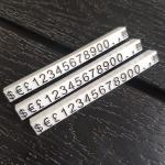 Counter Tag Display for Jewelry Retail Adjustable Plastic Combined Number Letter