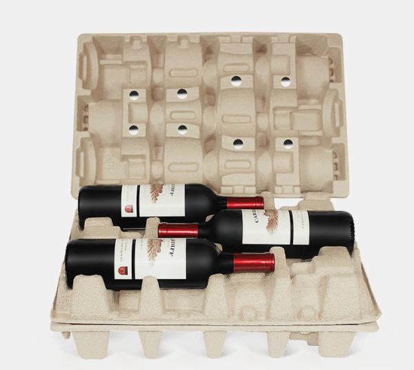 Buy cheap Moisture Resistant Molded Fiber Pulp Boxes Beverage Carriers Food Trays from wholesalers
