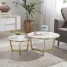 Buy cheap Contemporary Minimalist Metal Style Coffee Table Small Modern Rock Plate Rack Living Room Bedroom Hotel Home Support customization from wholesalers