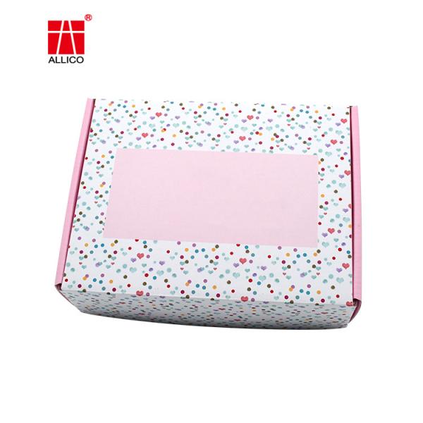 Buy cheap White Pink 210gms C2S Corrugated Mailing Boxes For Clothes from wholesalers