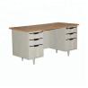 Buy cheap Wooden Desktop 1.2 MM Thick Metal Frame Steel Computer Table from wholesalers