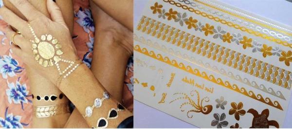 Buy cheap Metallic foil jewelry temporary tattoo from wholesalers
