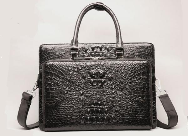 Crocodile leather men's handbag fashion new one-shoulder slant across business