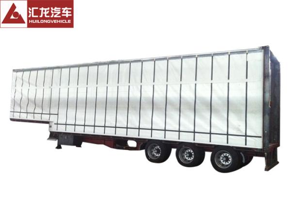 Buy cheap Easy Operation Curtainsider Semi Trailer , Curtain Van Trailer Double Side Channel from wholesalers
