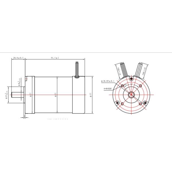 24v DC Brushless Motor Nema 23 120w Electric Motor For Laser Machine