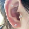 Buy cheap Sweet heart shape stud earrings rose gold plated earrings body piercing jewelry from wholesalers