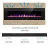 Buy cheap 12 Bed Color Mode AJUNION 60 Inch Wall Mounted Silk Screen Printing Electric Fireplace from wholesalers
