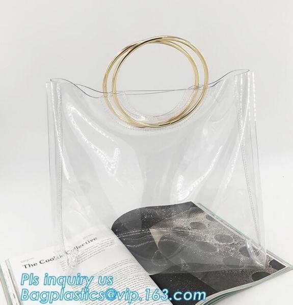 pvc shoulder bag girls one shoulder bag for college, transparent handbag tote