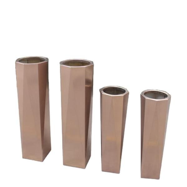 Buy cheap High quality planters vertical octagonal metal flower pots from wholesalers
