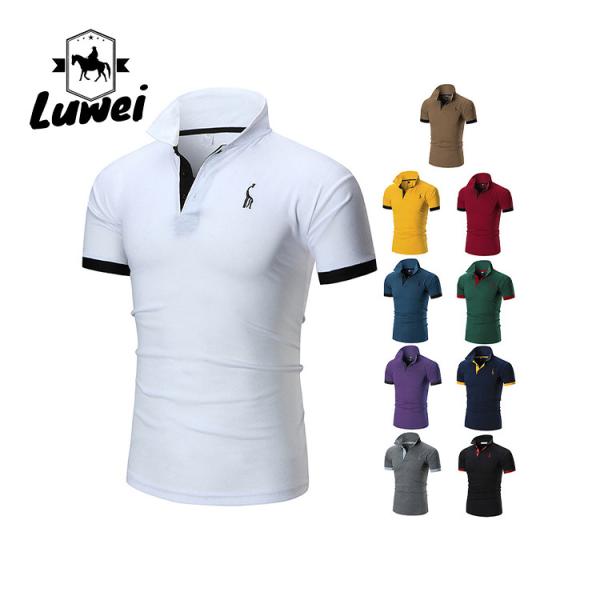 Buy cheap Plus Size Cotton Polo T Shirts Muscle Collared Sublimation Fitted Soft Knit from wholesalers