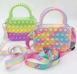 Pop Fidget Toys Silicone Push Bubble Crossbody Bag Sensory Reliever Stress