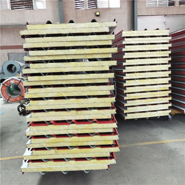 Buy cheap exterior building 50mm glass wool sandwich corrugated roof panel with 35kg from wholesalers