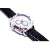 Buy cheap leather watchband smart watch bluetooth black silver color from wholesalers
