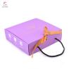 Buy cheap Pink Color Square Cosmetic Packaging Paper Box With Ribbon Handle from wholesalers