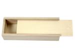 Natural Style Wood Gift Box With Slide Lid , Single Bottle Wooden Wine Box With