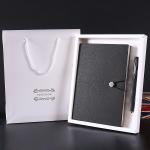 Hardcover Design Pu Leather Gift Suit Business Notebook with Customized Logo