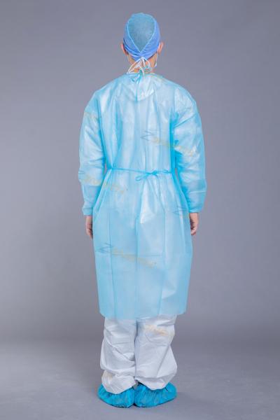 Quality Full Size 25g PP Nonwoven Disposable Isolation Gown for sale