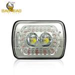 7 Inch Red Blue Flash Aluminum CG125 Universal Headlight