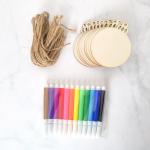 DIY Wooden Christmas Ornaments Unfinished Predrilled Wood Slices for Holiday