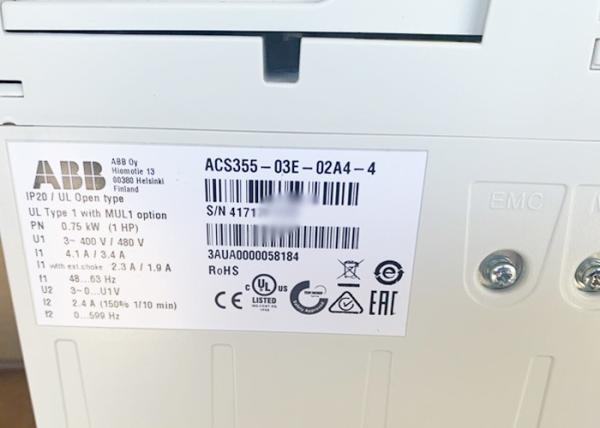Buy cheap ACS355-03E-02A4-4 Low Voltage AC Drives 3AUA0000058184 0.75kW 2.4A from wholesalers