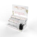 Cosmetics Retail Store Countertop Acrylic False Eyelash Display Stand Lashes