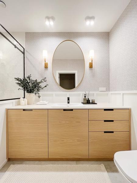 Customized Modern Design Bathroom Sink Cabinets Modular Wall Hanging Bathroom