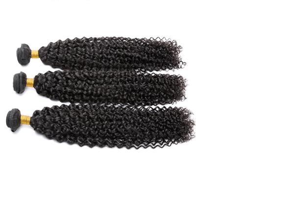 Buy cheap Factory price black women natural color virgin Brazilian hair weft afro kinky curl human hair weave from wholesalers