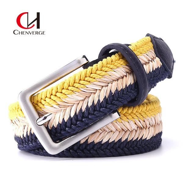 Buy cheap Braided Woven Elastic Belt Wax Rope Straw Men'S And Women'S Leisure Canvas Belt from wholesalers