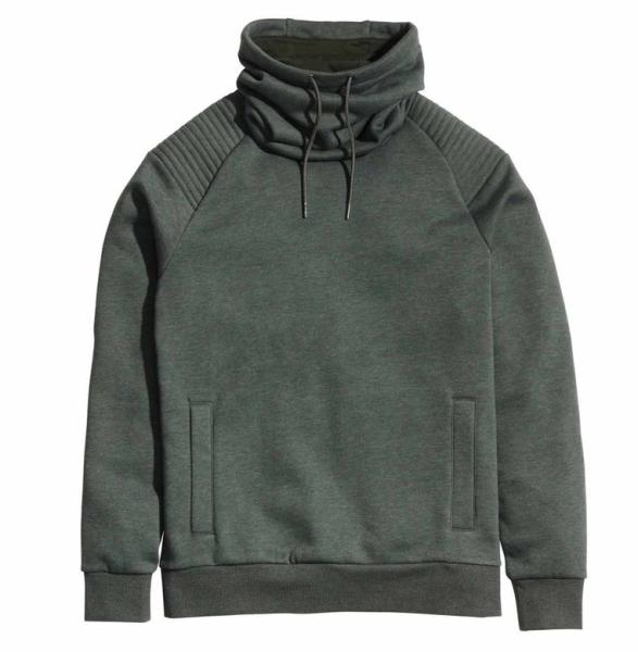 Buy cheap Cheap custom fashion fitness solid color plain casual french terry chimney collar sweatshirt from wholesalers