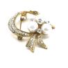 Buy cheap Round women's bow tie brooch , Pearl And Diamond Brooch for Clothing from wholesalers