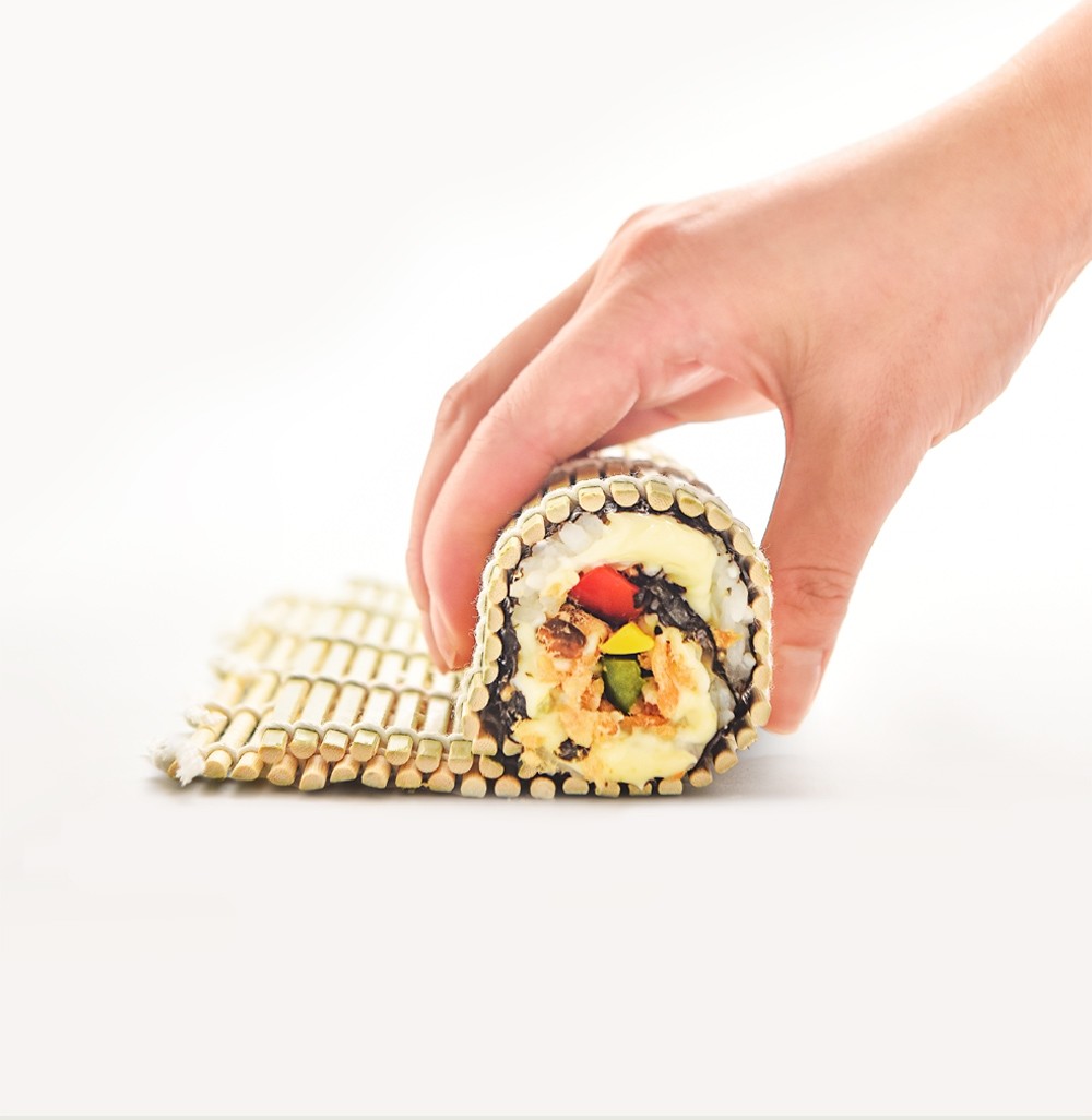 Restaurant Green Bamboo Sushi Rolling Mat Non Stick For Seaweed