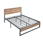 Full Size Hotel Wooden Slat Bed Frame Customizable Size 6 Legs Stability
